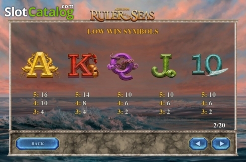 Paytable 2. Age of the Gods: Ruler of the Seas slot
