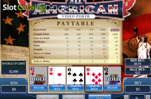 Game screen 1. All American (Playtech) slot