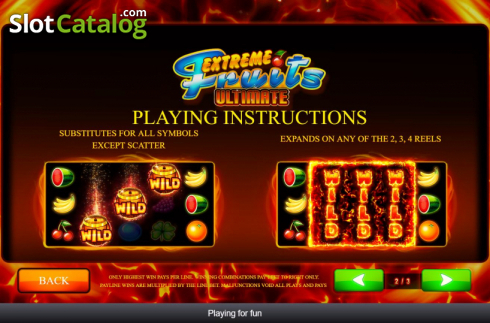 Features. Extreme Fruits Ultimate slot