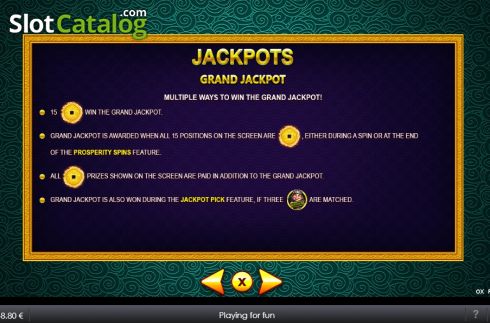 Paytable 4. Ox Riches slot
