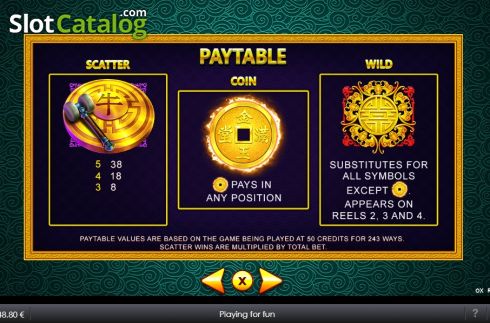 Paytable 1. Ox Riches slot