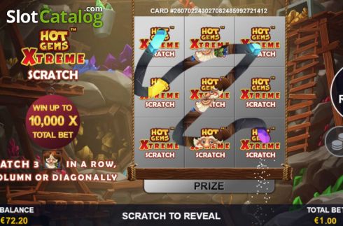 Game Screen 2. Hot Gems Xtreme Scratch Card slot