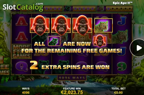 Free Spins 2. Epic Ape 2 slot