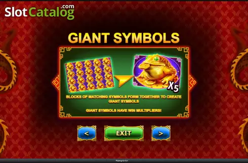 Giant symbols screen. Fortune Fortune Thundershots slot