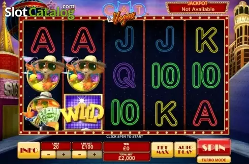 Bildschirm2. Cat in Vegas slot