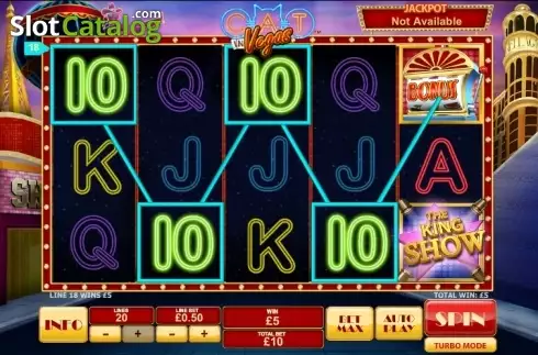 Win Screen. Cat in Vegas slot