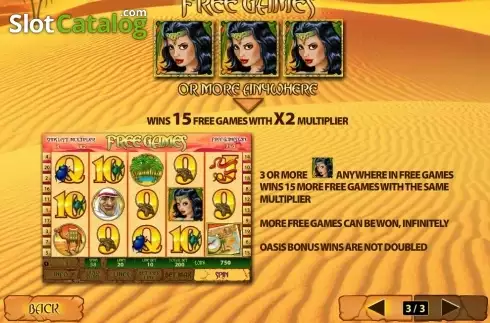 Paytable 3. Desert Treasure II slot