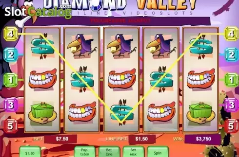 Win Screen . Diamond Valley slot