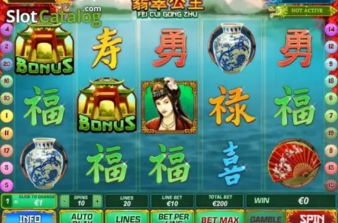 Game Workflow screen. Fei Cui Gong Zhu slot