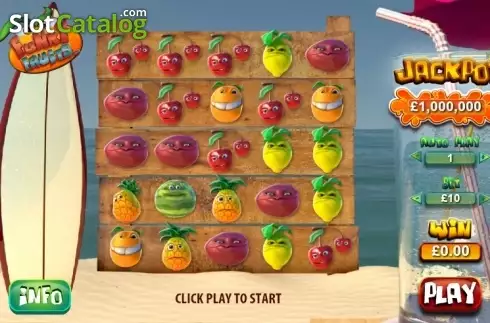 画面2. Funky Fruits (Playtech) (ファンキー・フルーツ) カジノスロット