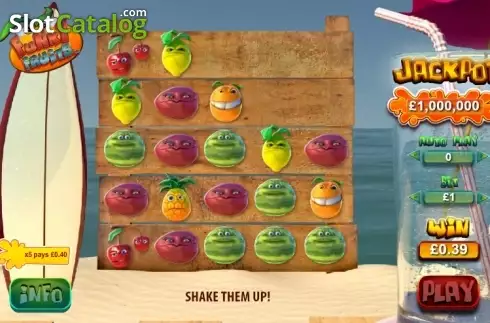 画面3. Funky Fruits (Playtech) (ファンキー・フルーツ) カジノスロット