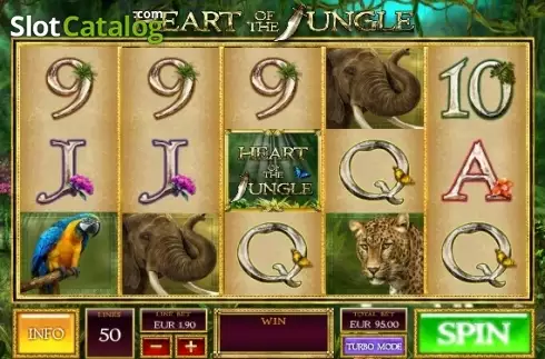 画面3. Heart of the Jungle (ハート・オブ・ザ・ジャングル) カジノスロット