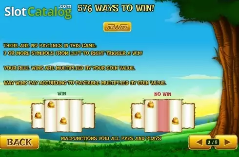Paytable 2. Land of Gold (Playtech) slot