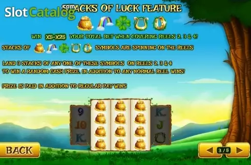 Paytable 3. Land of Gold (Playtech) slot