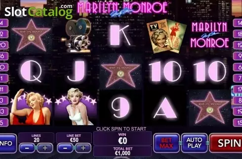 Game Workflow screen. Marilyn Monroe slot