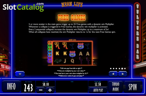 Bildschirm7. Neon Life slot