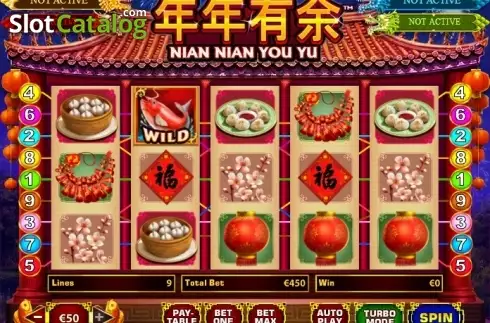 Game Workflow screen. Nian Nian You Yu (Playtech) slot