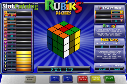 Écran3. Rubik's Riches Machine à sous