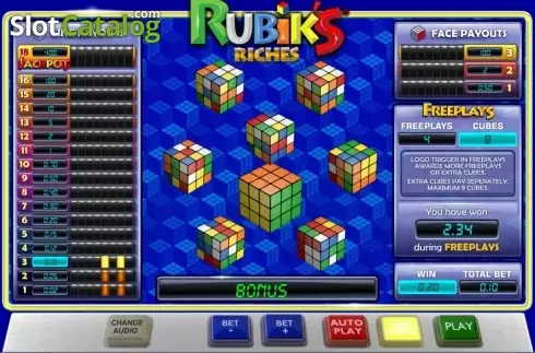 Free spins screen 2. Rubik's Riches slot