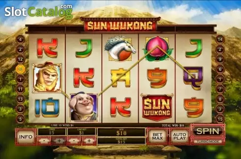Wild Win screen. Sun Wukong (Playtech) slot