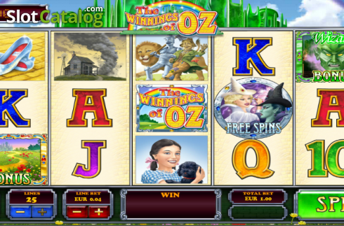 Bildschirm8. The Winnings of Oz slot