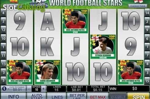 Game Workflow screen. Top Trumps - World Football Stars 2014 slot