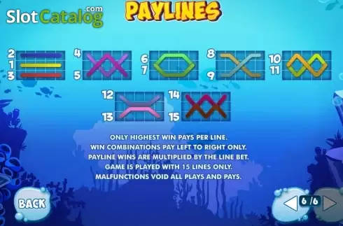 Paytable 6. Wacky Waters slot