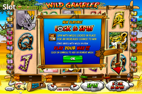 Schermo2. Wild Gambler slot