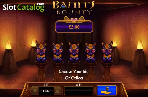 Game Screen. Bastet's Bounty slot