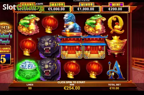 Free Games screen 3. Qin's Empire: Caishen's Temple slot