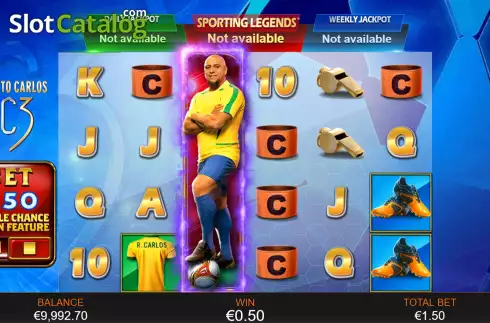 Win Screen 2. Roberto Carlos Sporting Legends slot