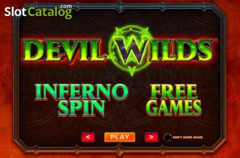 Start Screen. Devil Wilds slot