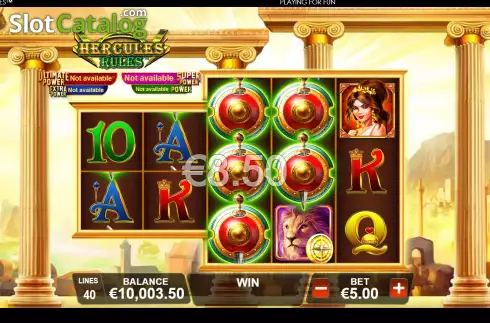 Schermo3. Age of the Gods: Hercules Rules slot