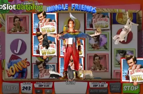 Bonus Jungle Friends. Ace Ventura (Playtech) slot
