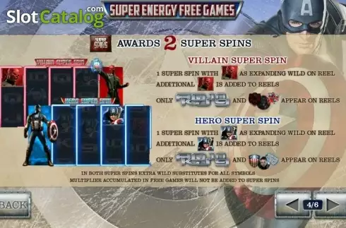 Super Spins. Captain America slot