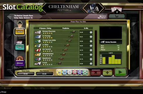 Game screen. Virtual! Horse Racing at Cheltenham Festival slot
