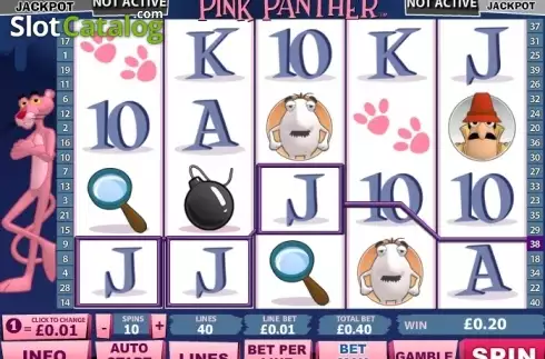 Win Screen. Pink Panther slot