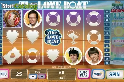 Game Workflow screen. The Love Boat slot