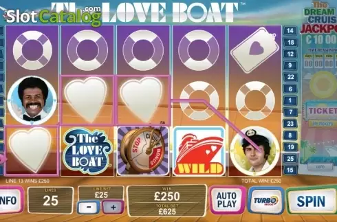 Win Screen. The Love Boat slot