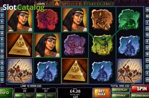 Skärmdump4. The Pyramid of Ramesses (Playtech) slot