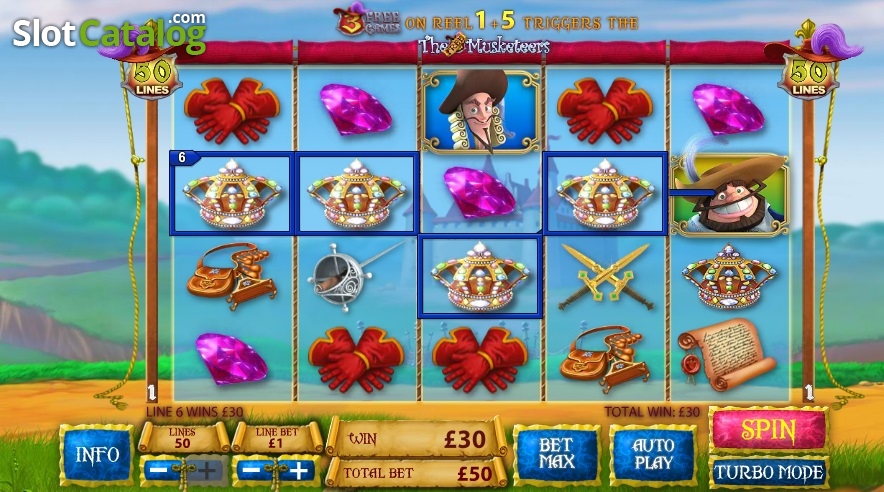 The Three Musketeers And The Queens Diamond Slot Machine