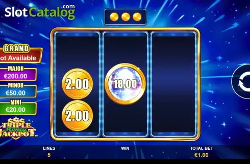 Bonus Game Win Screen 4. Triple Money Jackpot slot