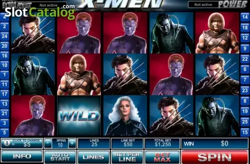 Pantalla9. X-Men Tragamonedas 