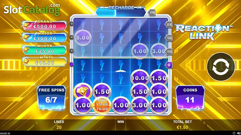 Reaction Link slot from Playtech Gameplay