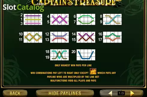 Screen3. Captain's Treasure Pro slot