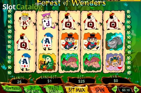 画面4. Forest of Wonders (フォレスト・オブ・ワンダーズ) カジノスロット