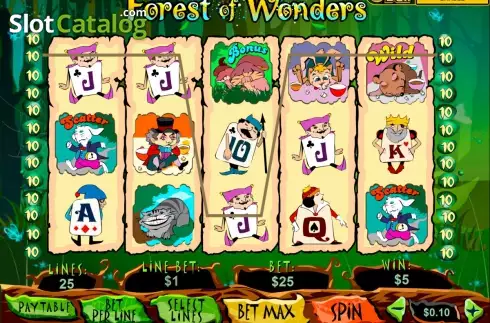 画面6. Forest of Wonders (フォレスト・オブ・ワンダーズ) カジノスロット