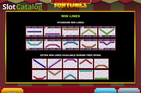 Bildschirm8. Fairground Fortunes Clowny's slot