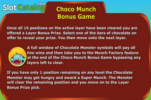 Ecran5. Choco Munch slot