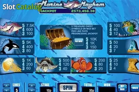 Screen2. Marine Mayhem Mini slot